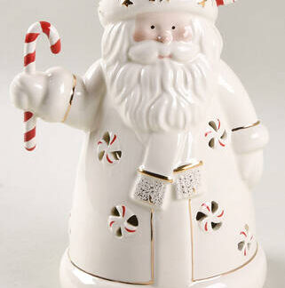 Lenox Lenox Christmas Figurine Peppermint Splendor Lighted Santa - Boxed