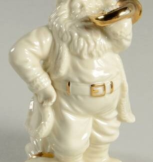 Lenox Lenox Christmas Figurine Horn Blowing Santa - No Box