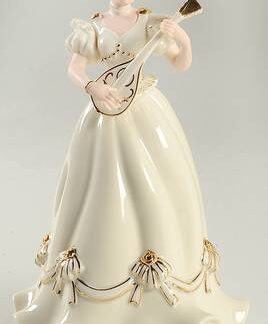 Lenox Classic Ivory Christmas Figurines Mandolin Memories - No Box