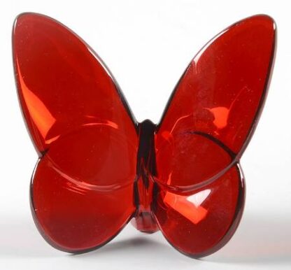 Baccarat Baccarat Crystal Figurines Lucky Butterfly-Ruby Mirror - With Box