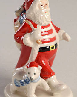 Royal Copenhagen Annual Santa Figurine 2020-Santa With Teddy - Boxed