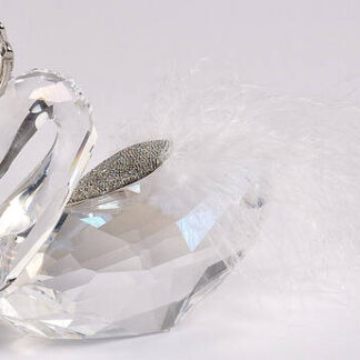 Swarovski Christmas Figurines Winter Swan-Feather Tail - Boxed