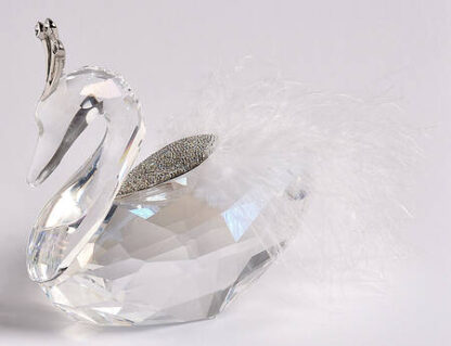 Swarovski Christmas Figurines Winter Swan-Feather Tail - Boxed