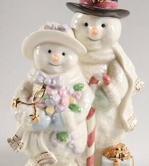 Lenox Lenox Christmas Figurine Snowmen Couple - No Box