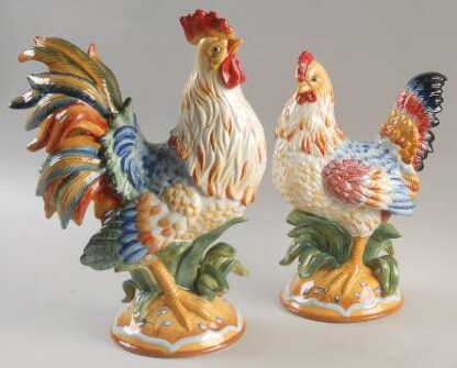 Fitz & Floyd Figurines & Centerpieces Hen & Rooster Figurine Box Set