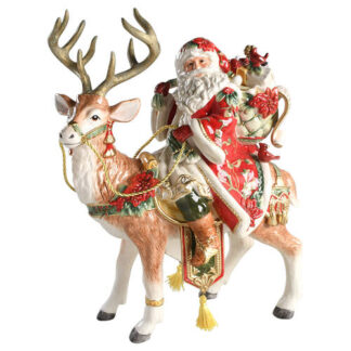 Fitz & Floyd Figurines & Centerpieces Santa & Reindeer Figurine