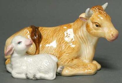 Fitz & Floyd Nativity Figurines Oxen & Lamb - Boxed