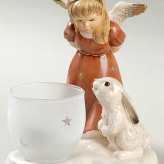 Goebel Christmas Figurines & Giftware Angel W/ Rabbit-Candleholder - Boxed