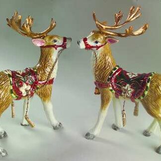 Fitz & Floyd Christmas Tidings (Set of 2 Motifs) Deer Figurines