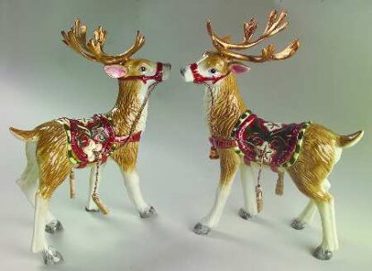 Fitz & Floyd Christmas Tidings (Set of 2 Motifs) Deer Figurines