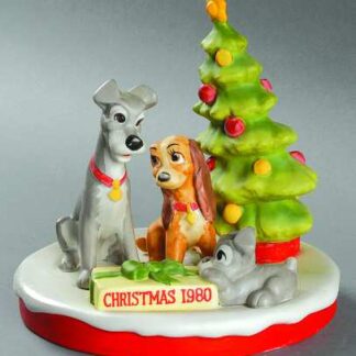 Grolier Disney Christmas Figurine Lady & Tramp - No Box