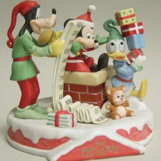 Grolier Disney Christmas Figurine Checking It Twice - No Box